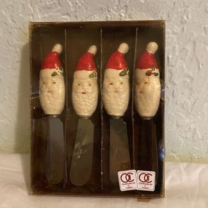 New Cute Santa Face Stainless Steel Made in Taiwan 5” set of 4